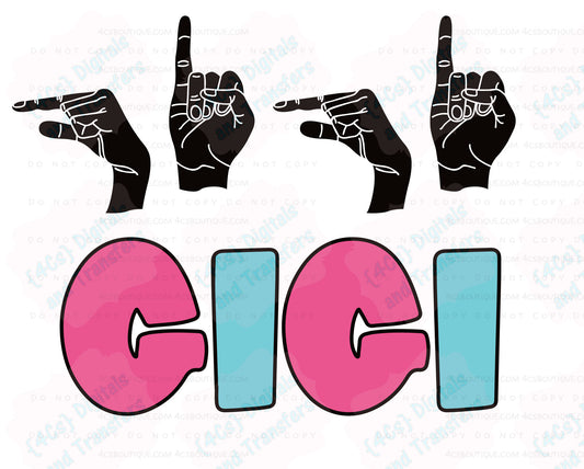 Gigi (Sign Language) DTF Transfer