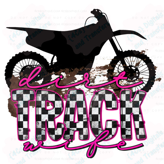Dirt Track Wife DTF Transfer