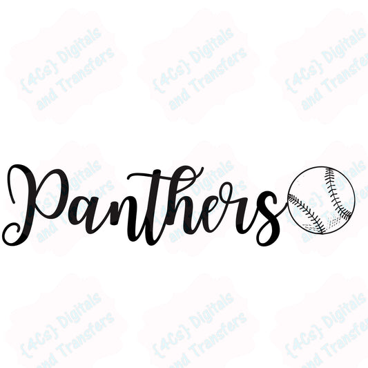 Panthers Basesball Print DTF Transfer