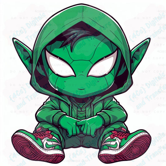 Angry Green Goblin Baby DIGITAL DOWNLOAD