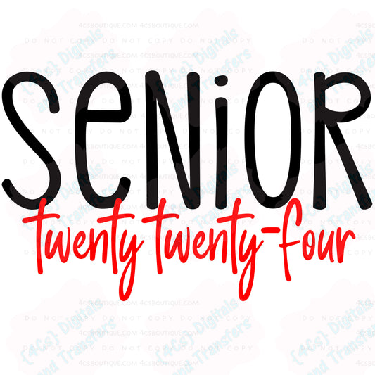 Senior Twenty Twenty-Four DTF Transfer
