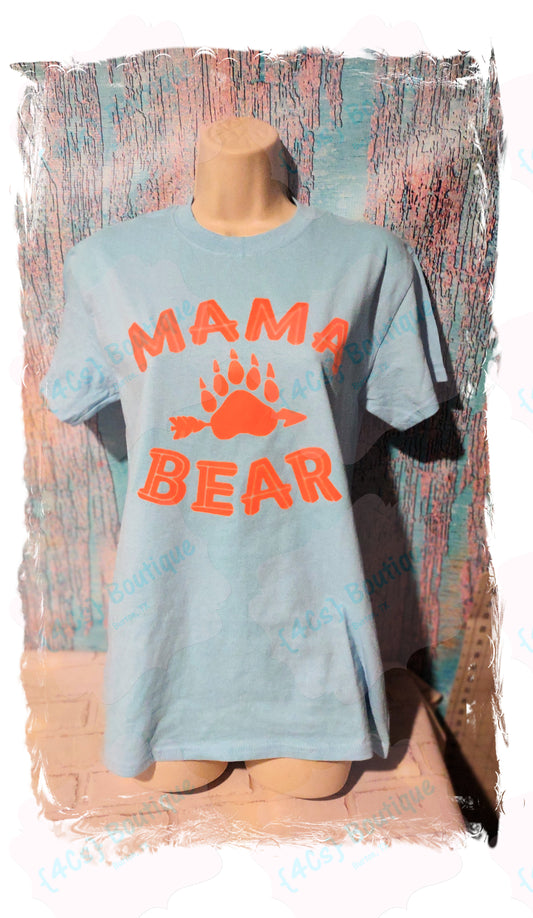 Size Small Mama Bear Light Blue Shirt