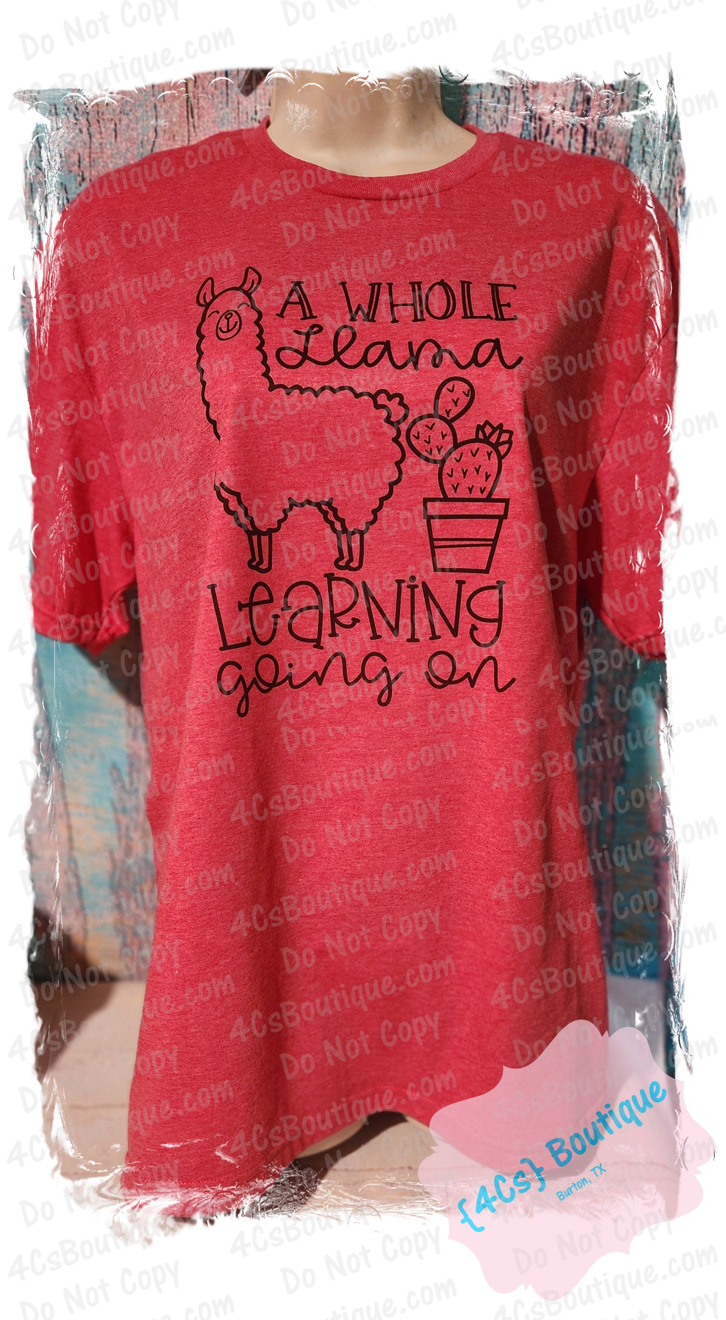 A Whole Llama Learning Going On Shirt