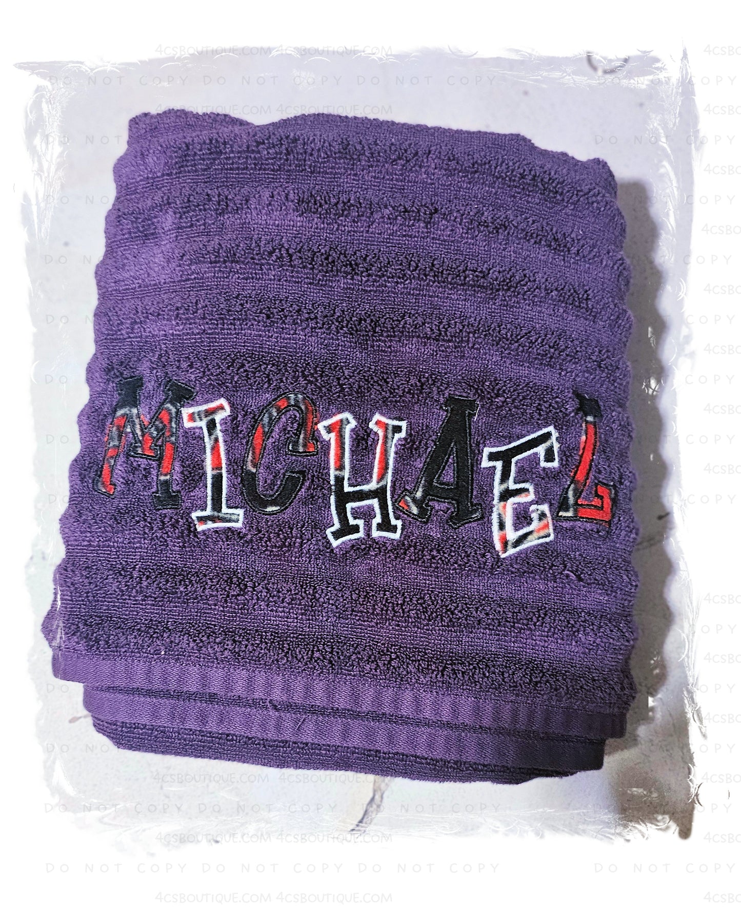 Personalized Appliqued Name Towel