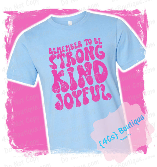 Remember To Be Strong Kind Joyful