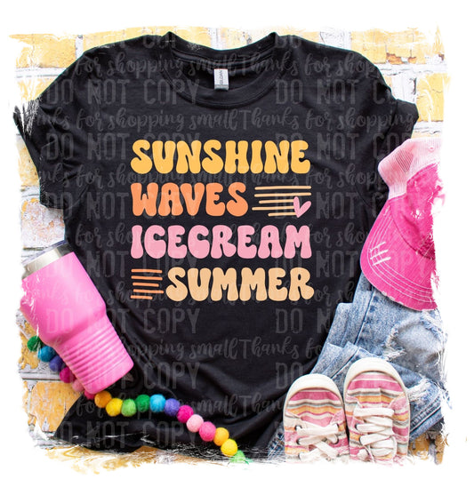 Sunshine Waves Ice Cream Summer