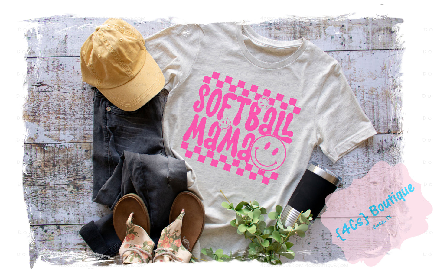 Softball Mama Checkered