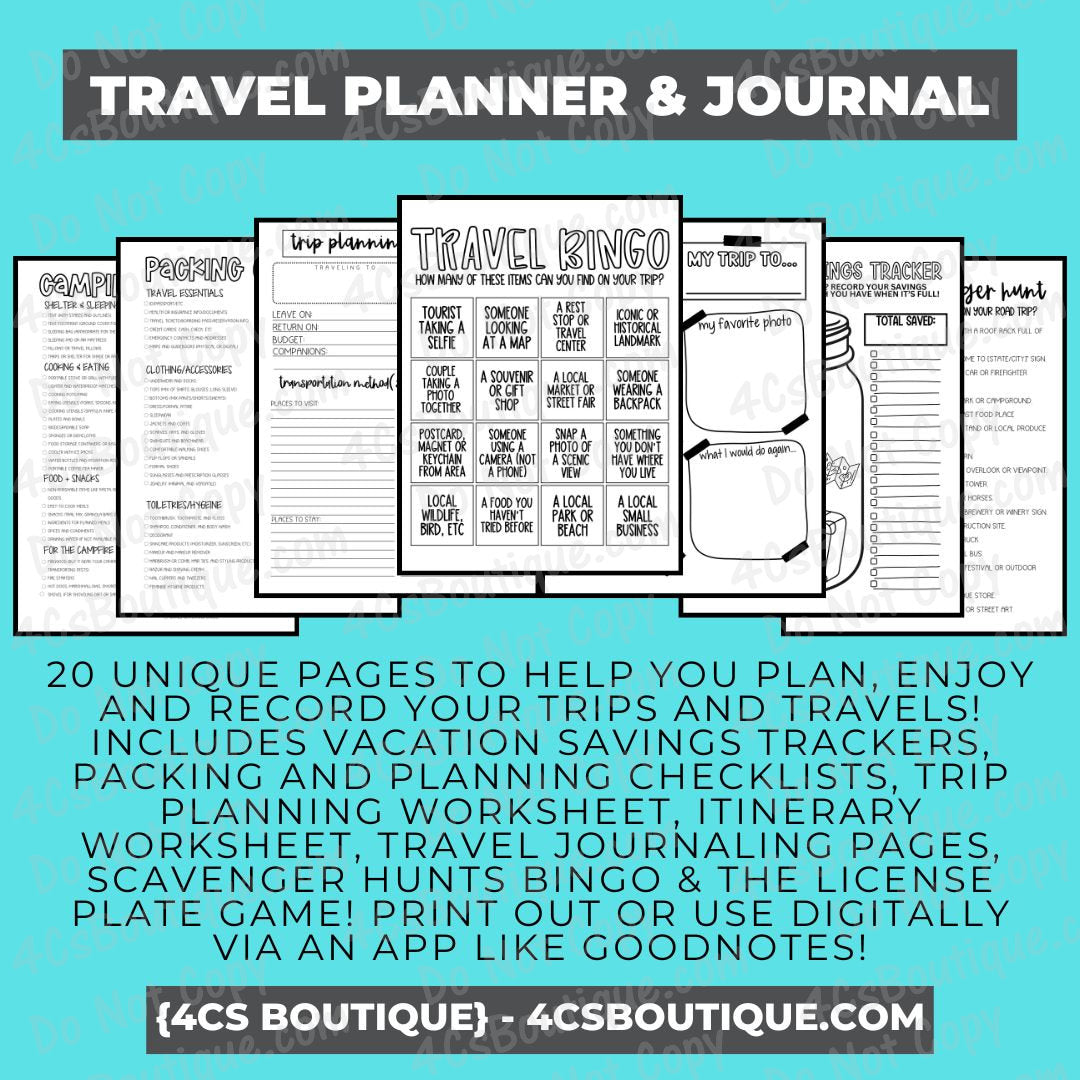 Digital Travel Planner Journal