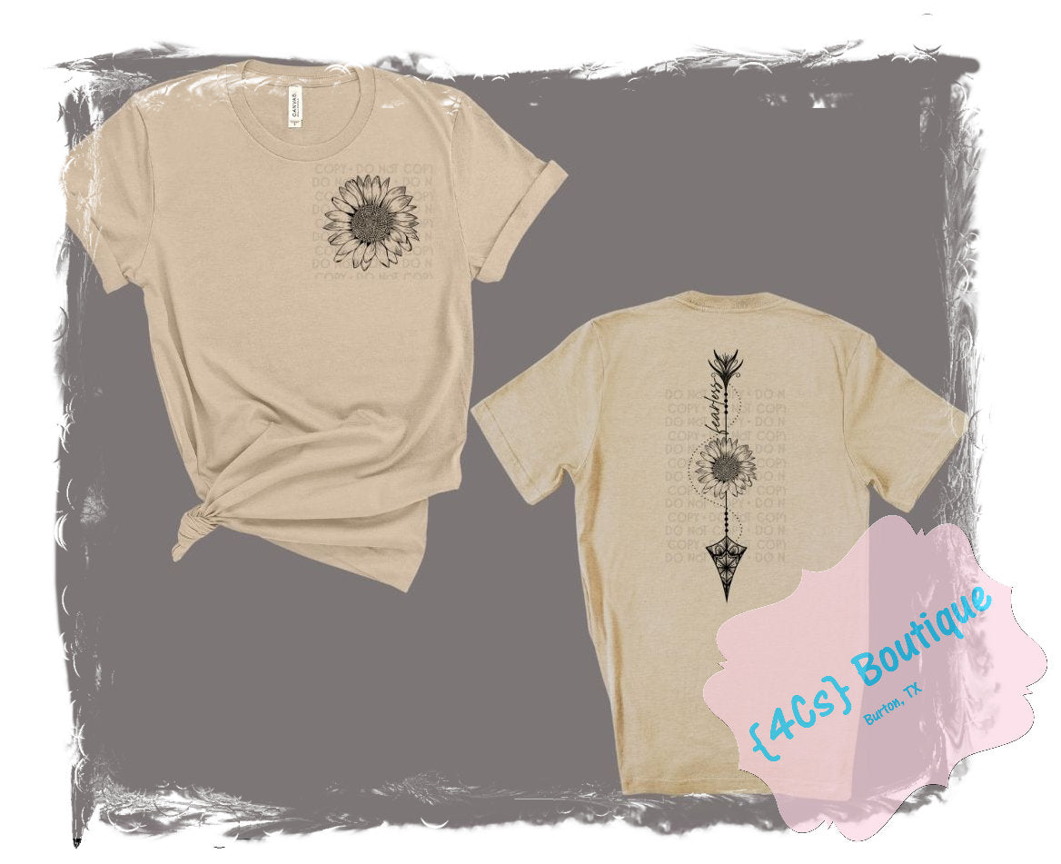 Fearless Sunflower/Arrow Shirt