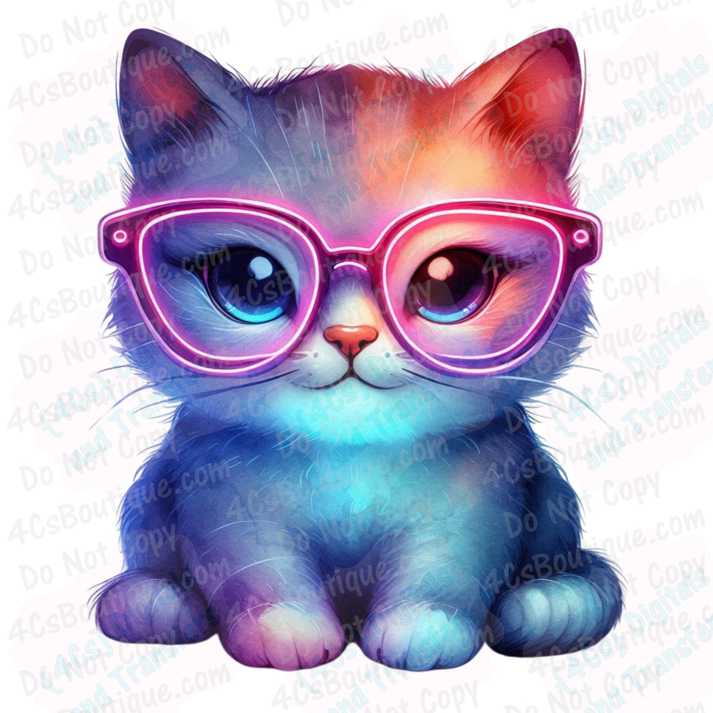 Neon Cat #2 DIGITAL DOWNLOAD