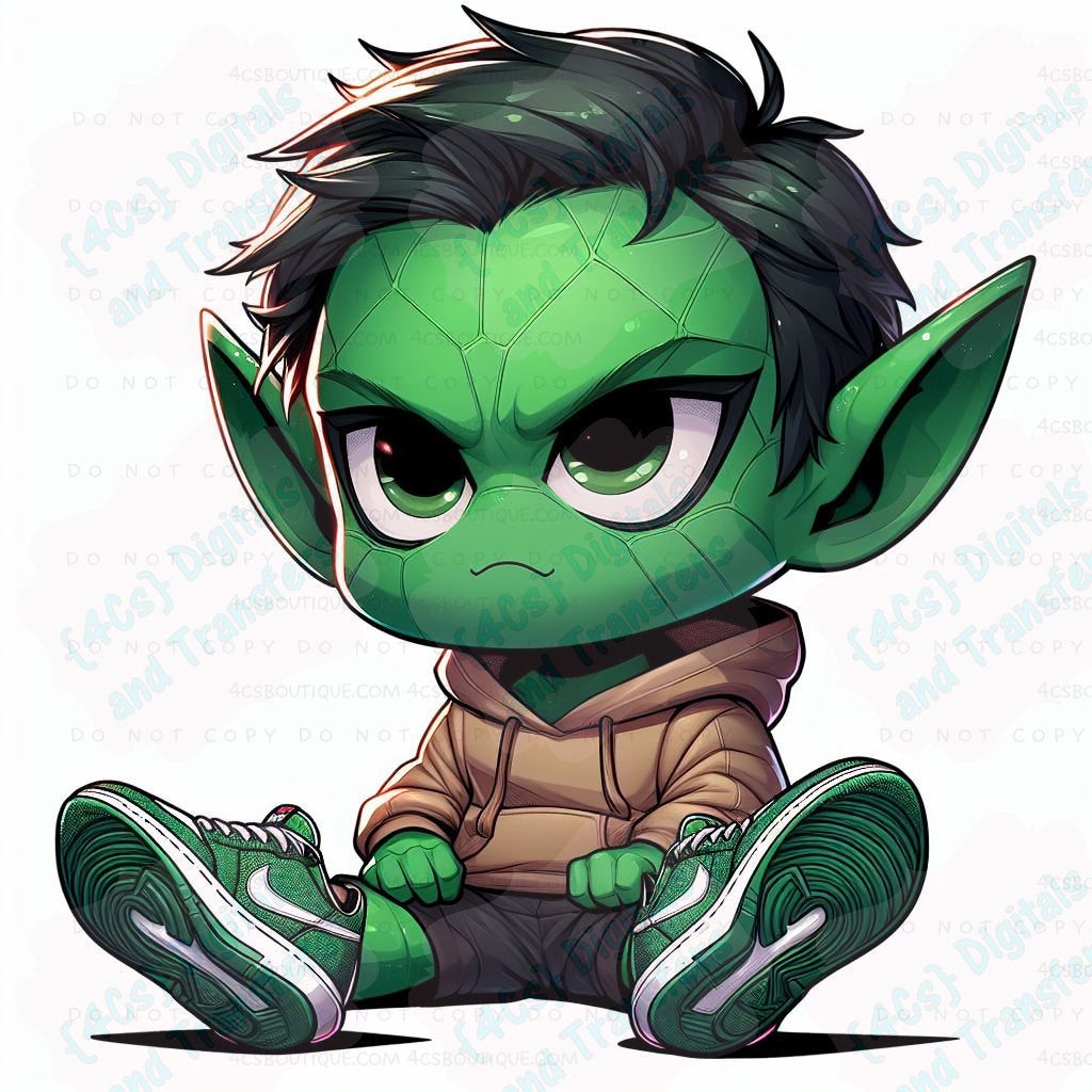 Angry Baby Green Goblin DIGITAL DOWNLOAD