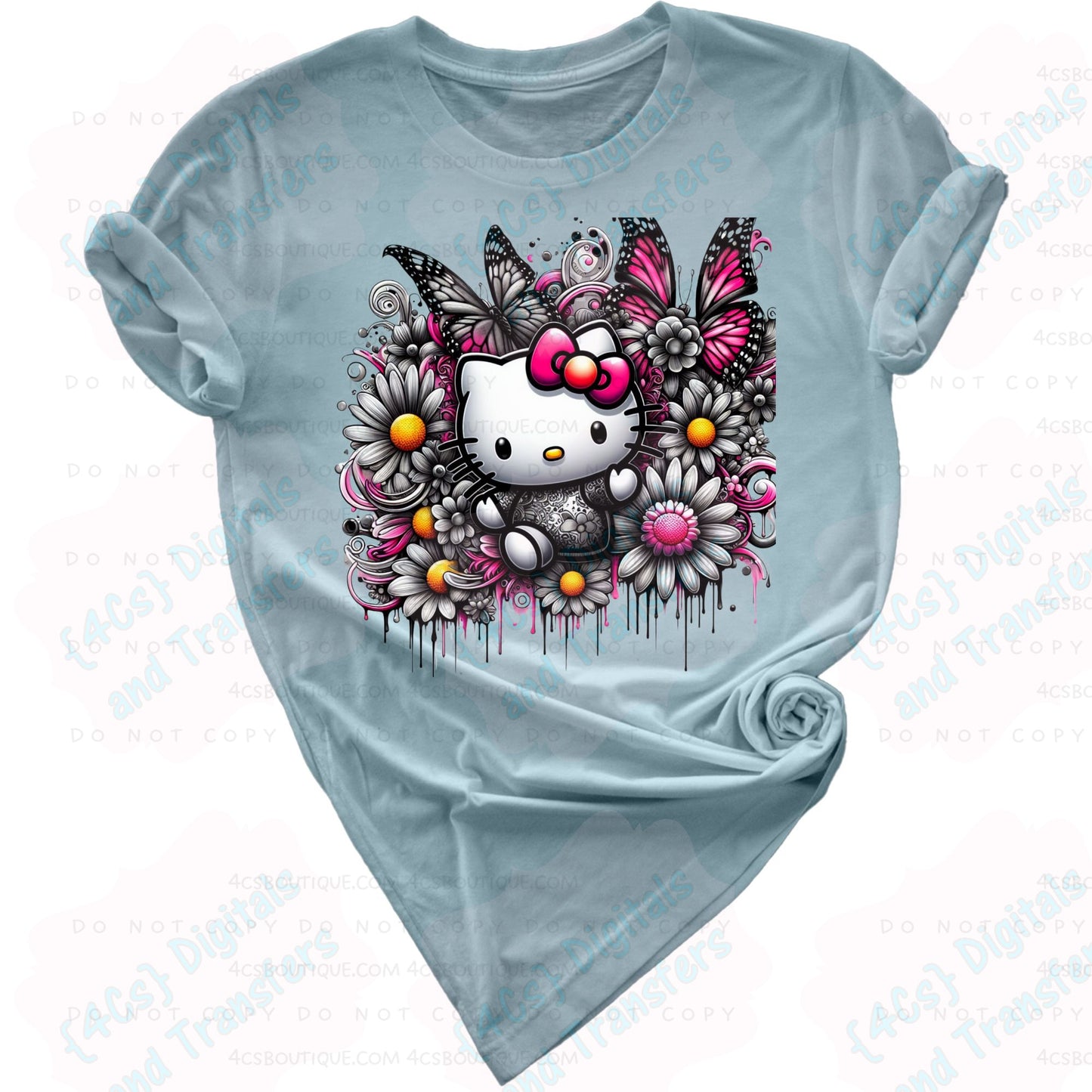 Black/White/Pink Kitty DIGITAL DOWNLOAD