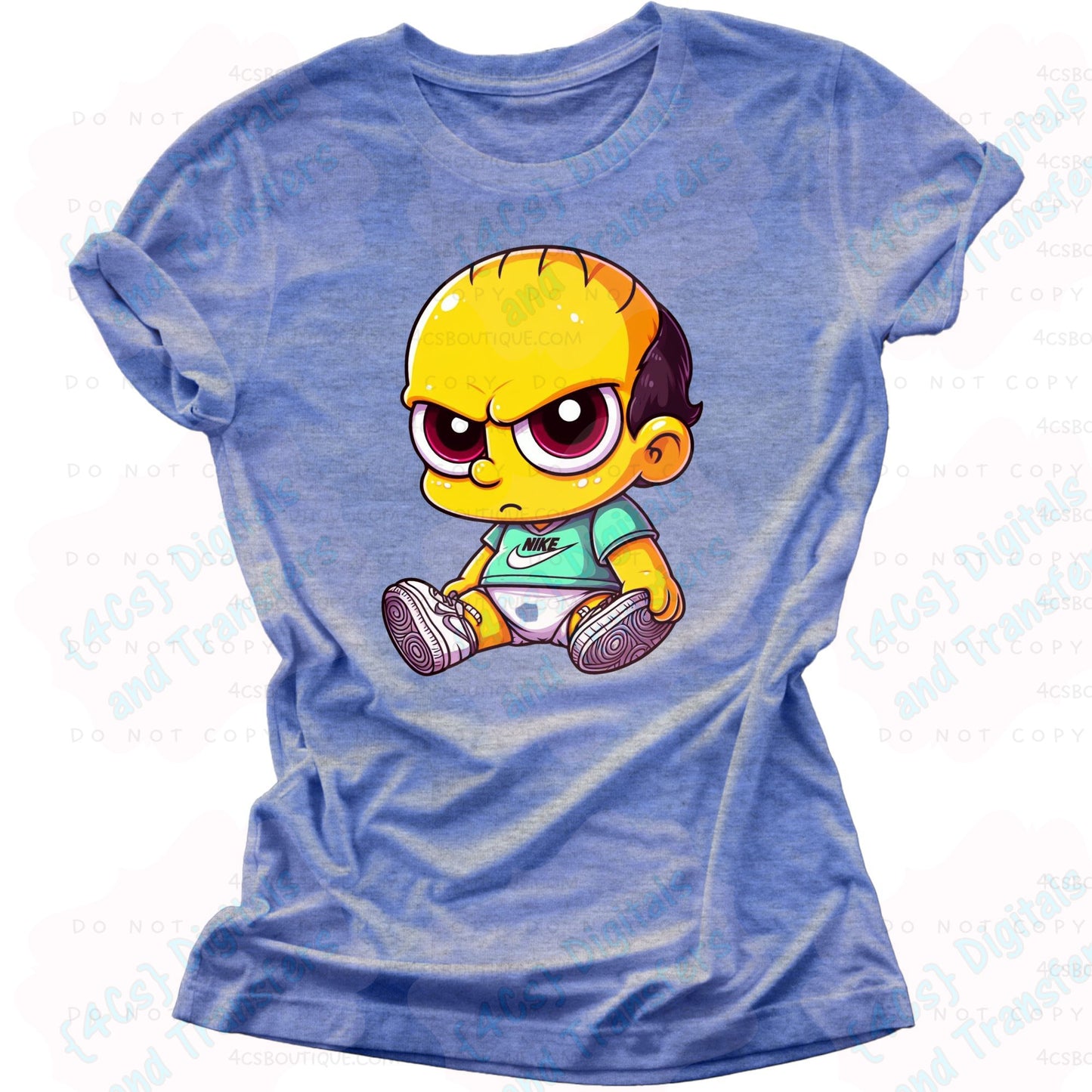 Angry Bald Yellow Baby DIGITAL DOWNLOAD