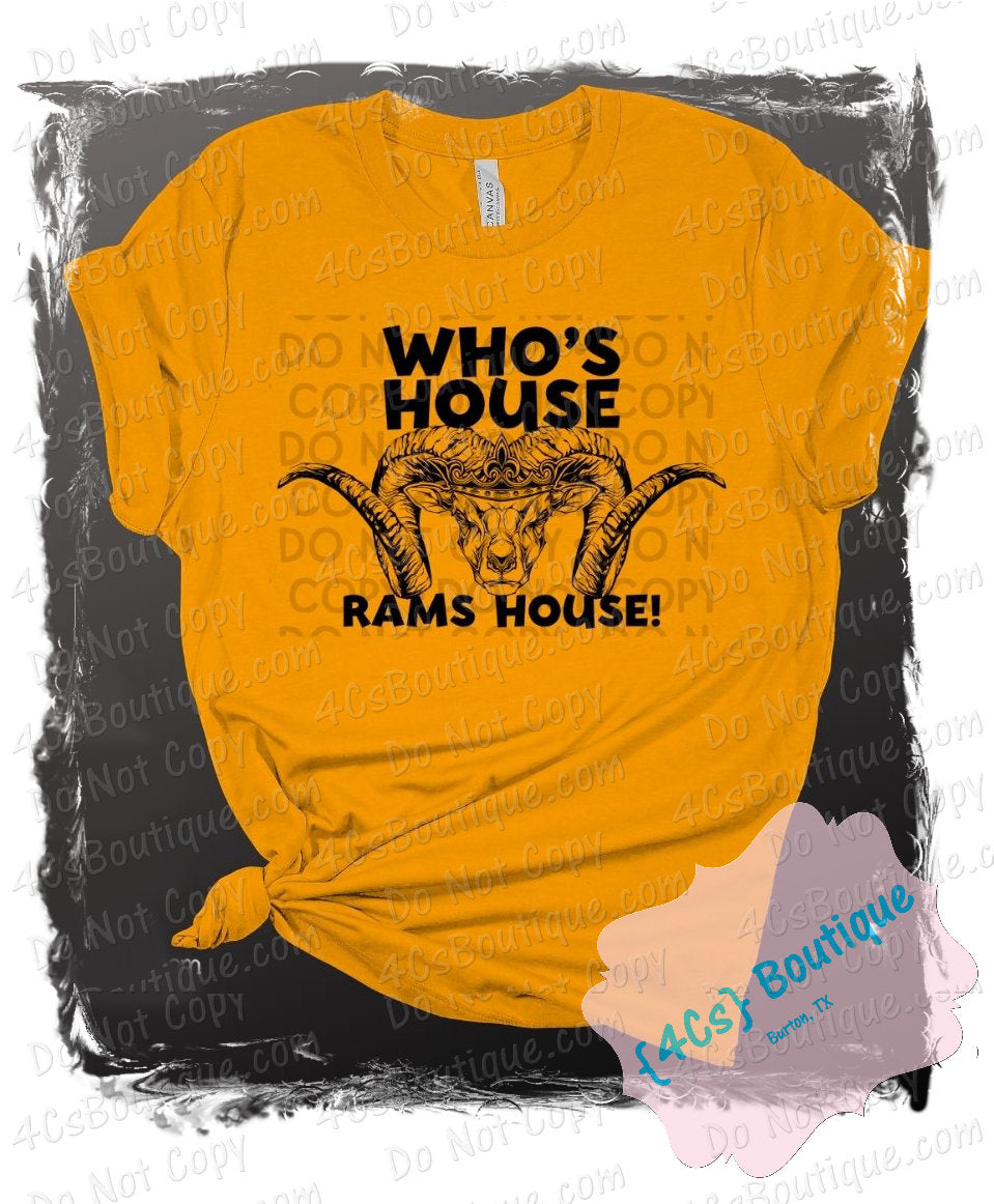 Who's House - Ram's House Shirt
