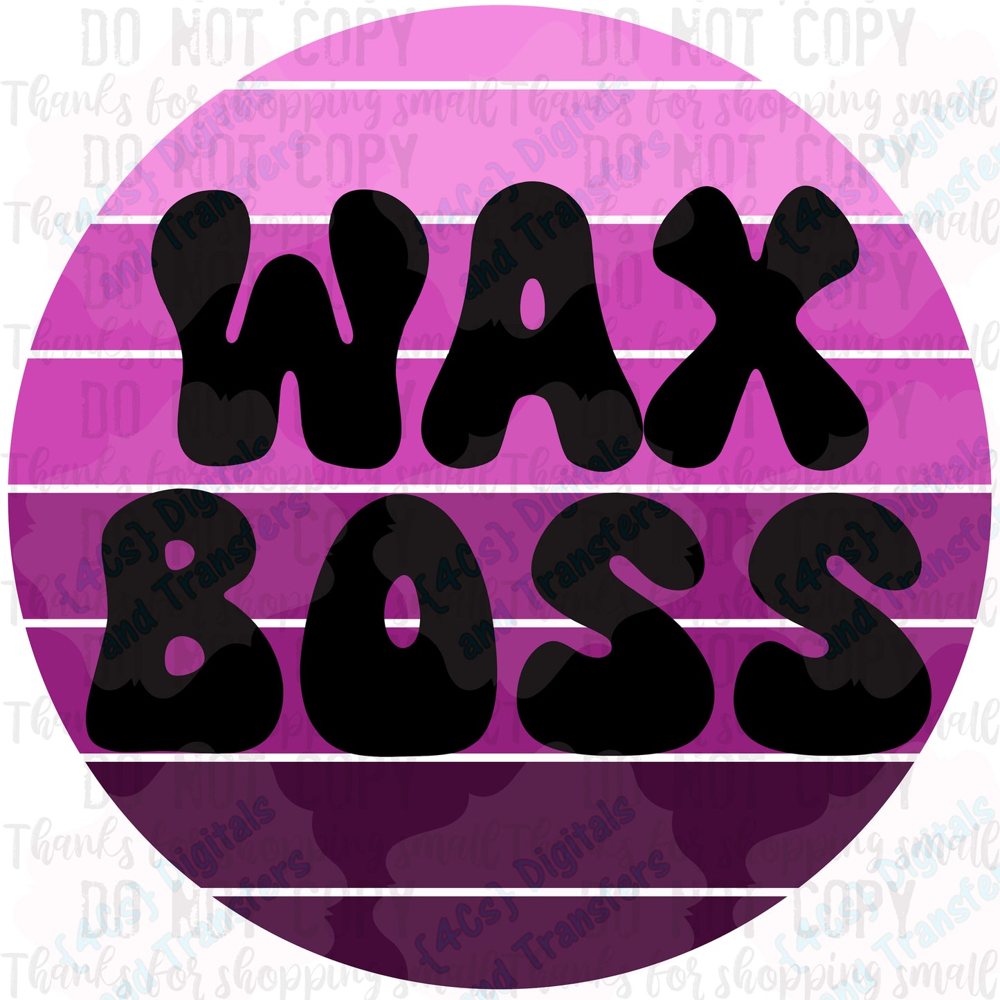 Wax Boss Retro Circle DIGITAL DOWNLOAD