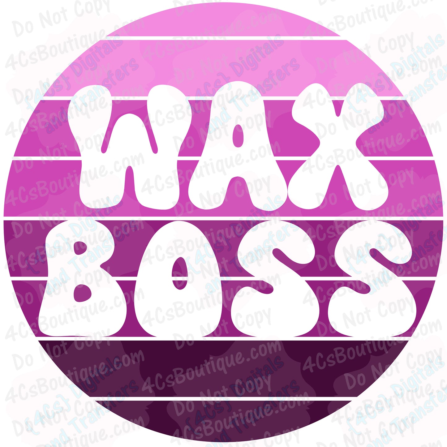 Wax Boss Retro Circle DIGITAL DOWNLOAD