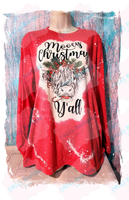 Mooey Christmas Y'all Sublimation Shirt