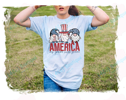 America My Gnome Sweet Gnome Shirt