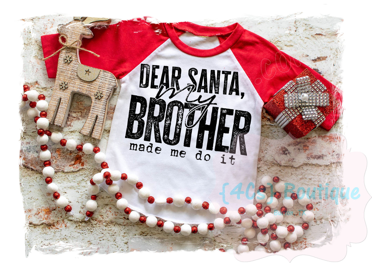 Dear Santa, My Brother Made Me Do It Kids Shirt
