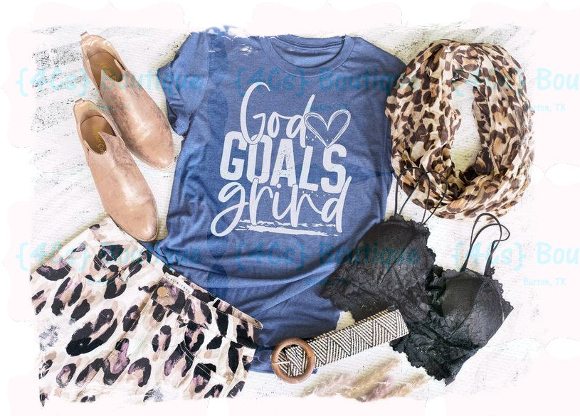 God Goals Grind Shirt | Christian Collection | 4Cs Boutique