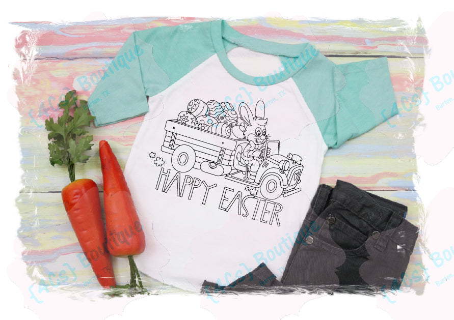 Happy Easter Kids Coloring Shirt