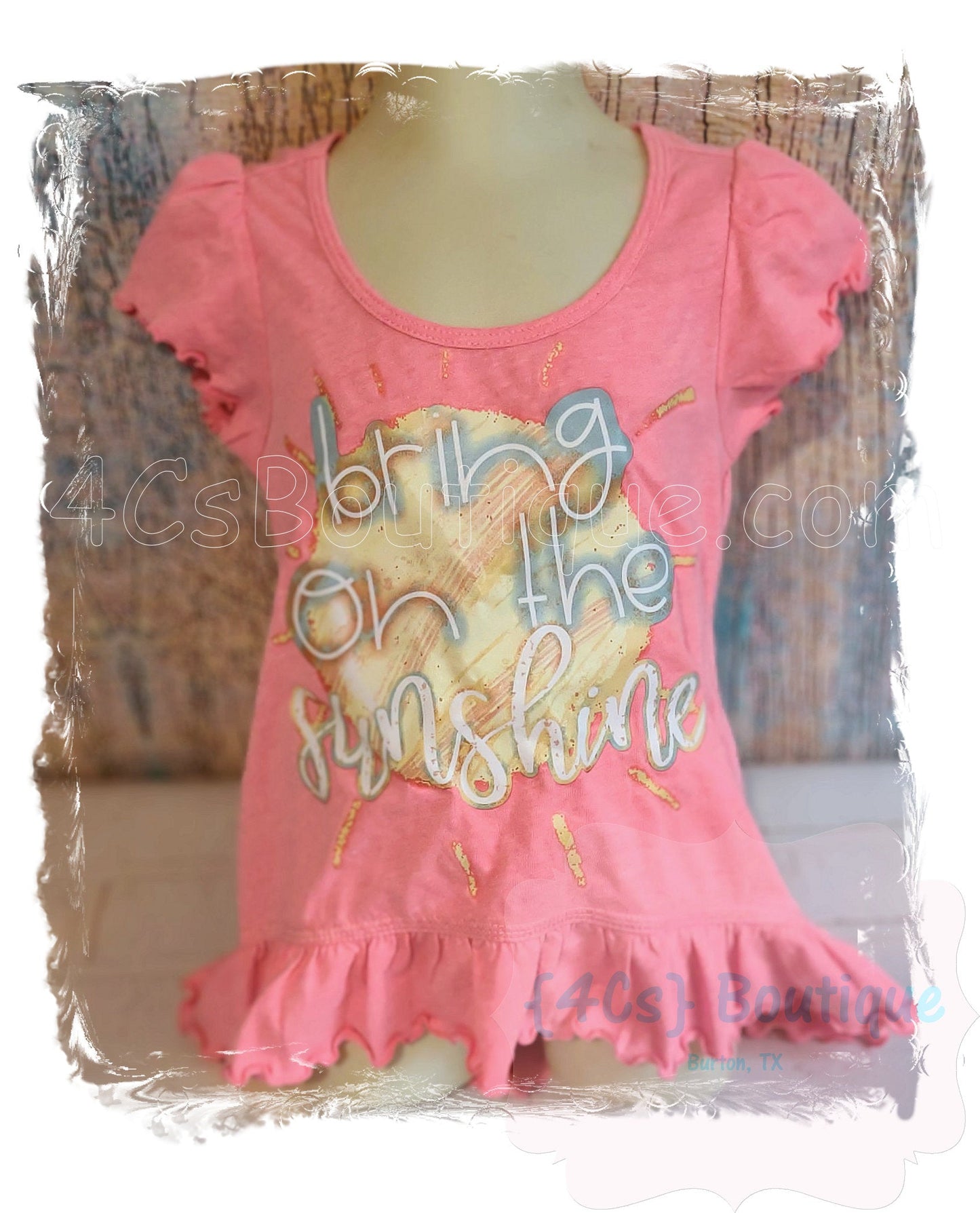 Size 4 Bring On The Sunshine Pink Shirt