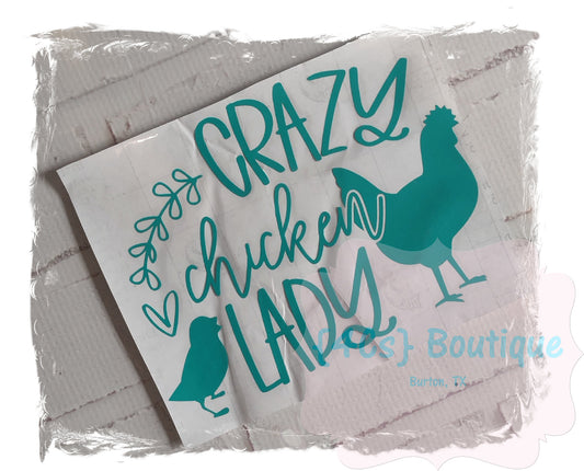 Crazy Chicken Lady Decal | Decal/Sticker Collection | 4Cs Boutique