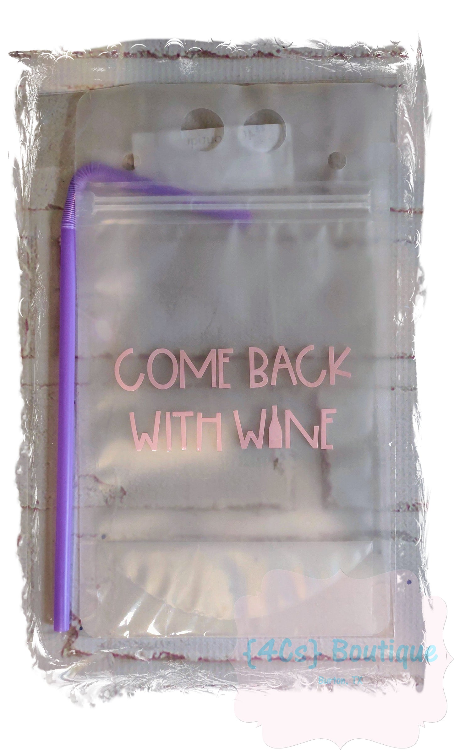 Come Back With Wine (Light Purple) Adult Drink Pouch
