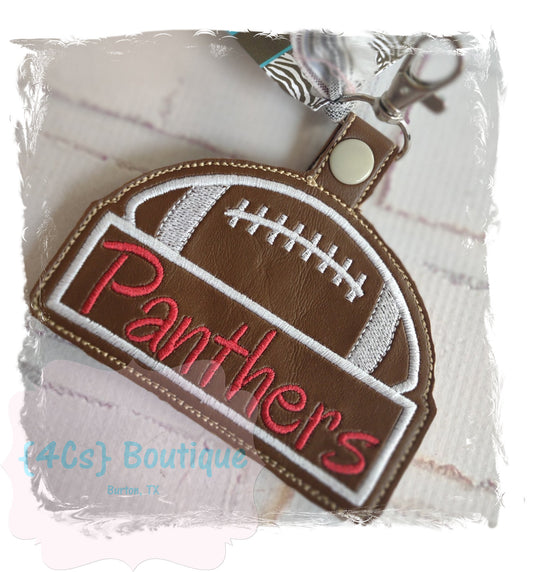 Football Oversized Tag w/ Name Plate
