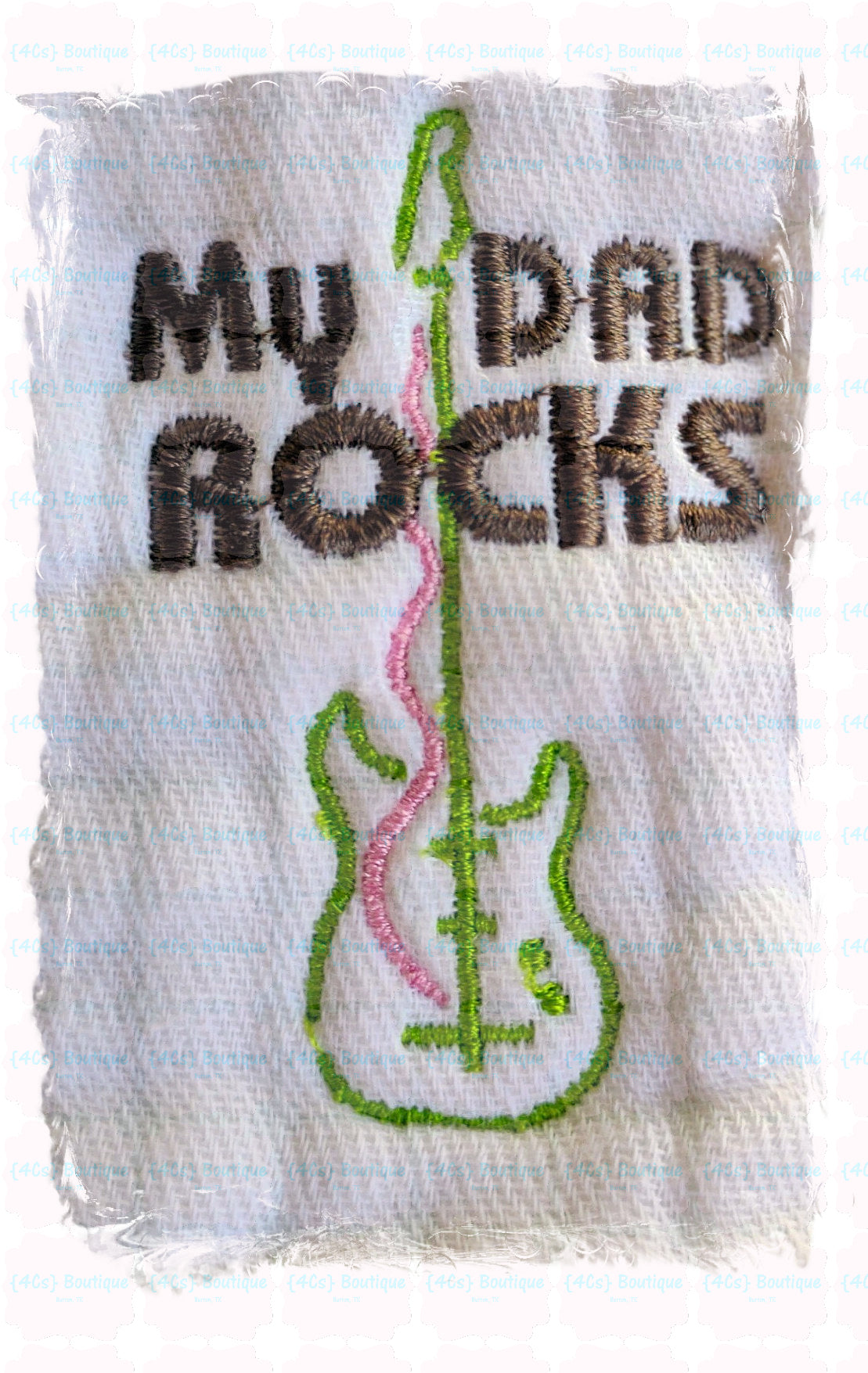 My Dad Rocks Burp Cloth