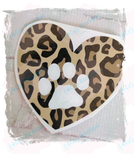 Paw Heart Decal