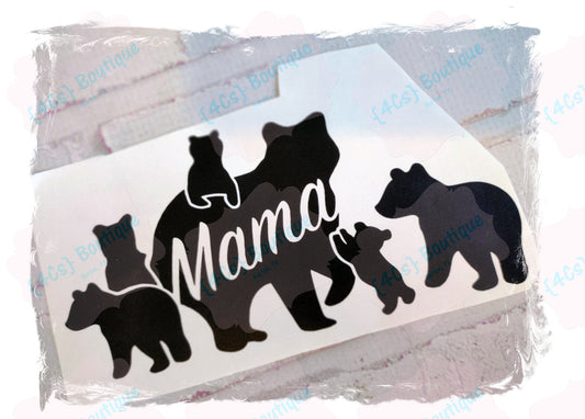 Mama Bear (Black) Decal