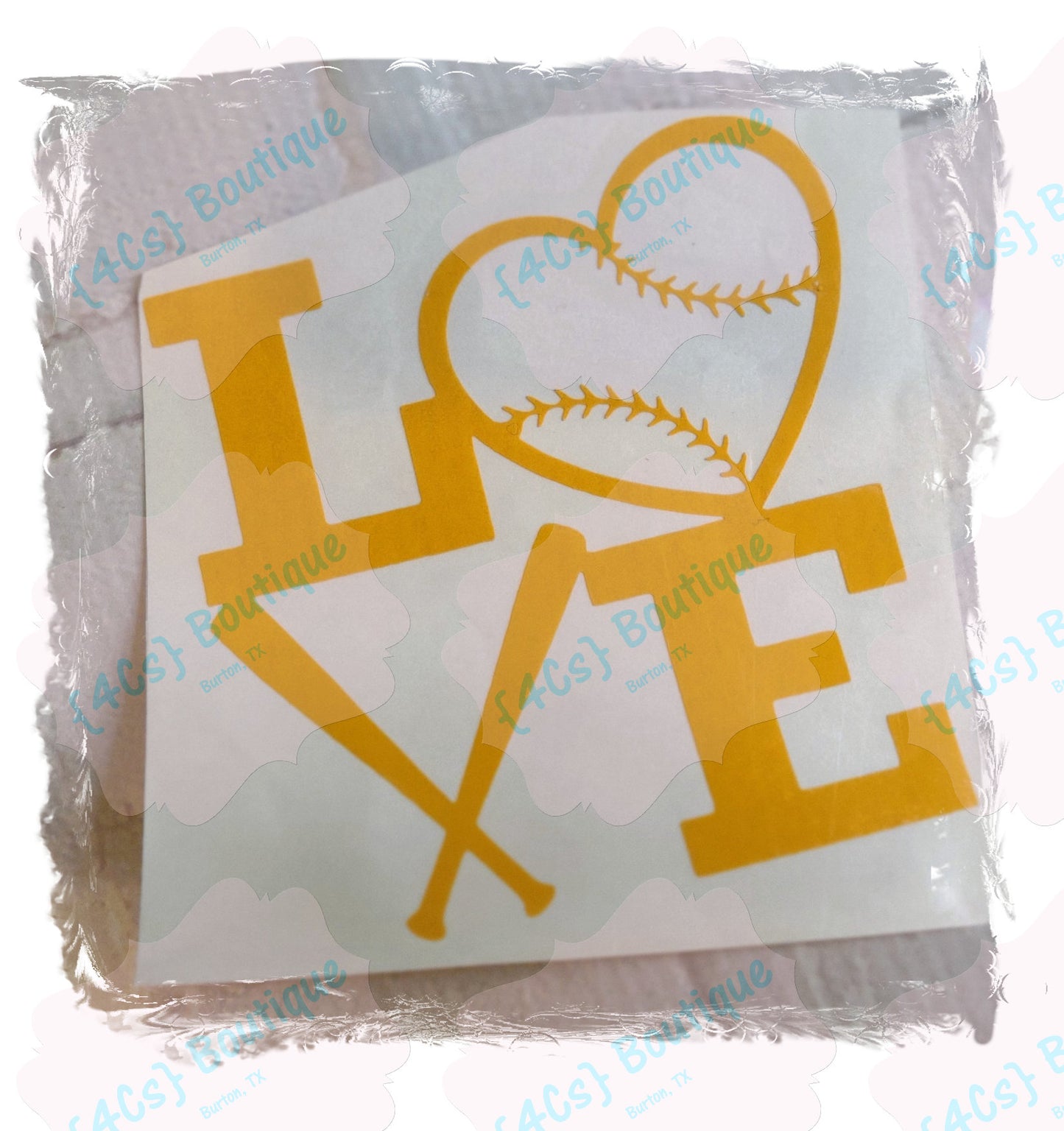Love Baseball/Softball  Decal