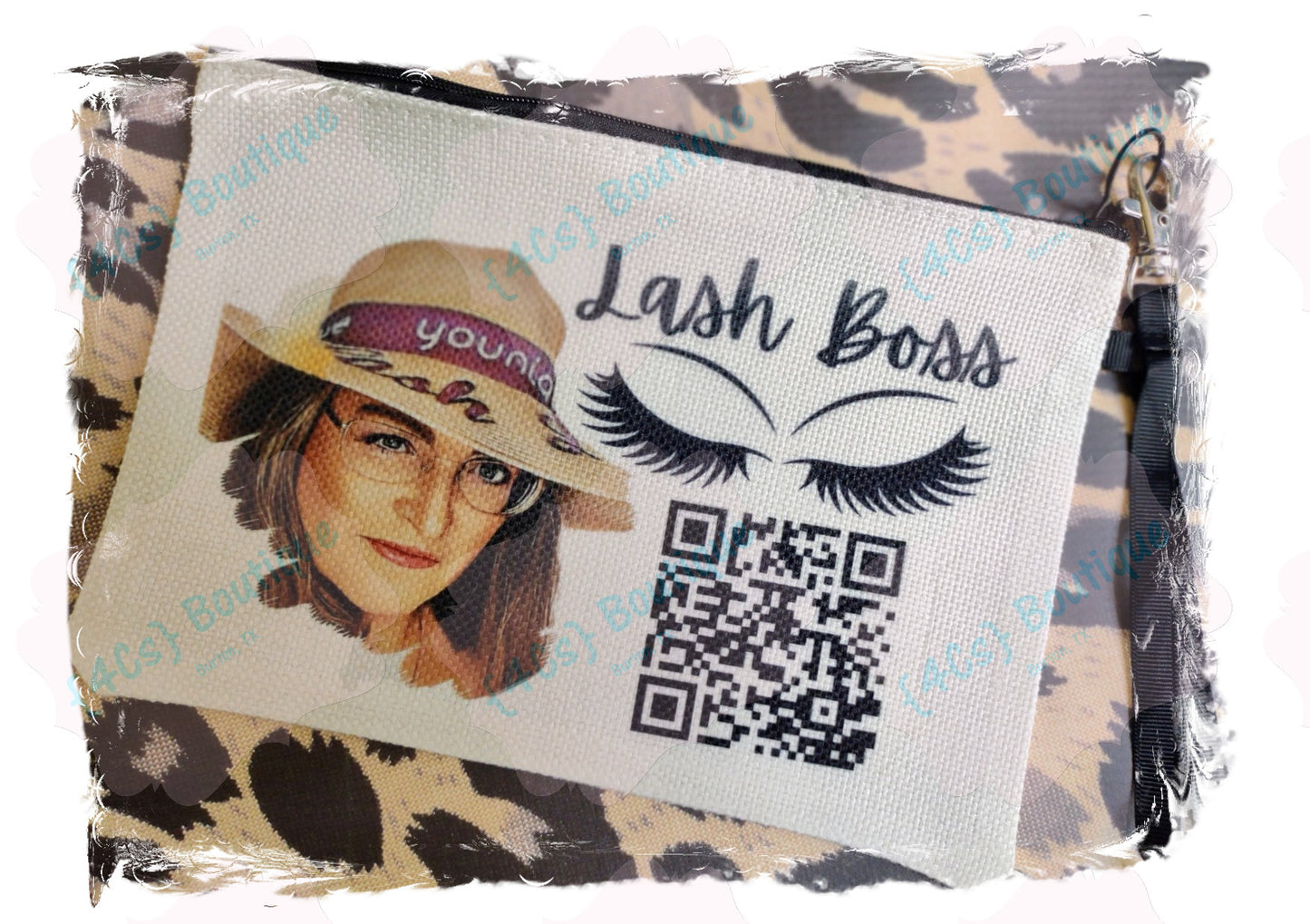 Personalized Lash Boss Photo/QR Code Cosmetic Bag | 4Cs Boutique