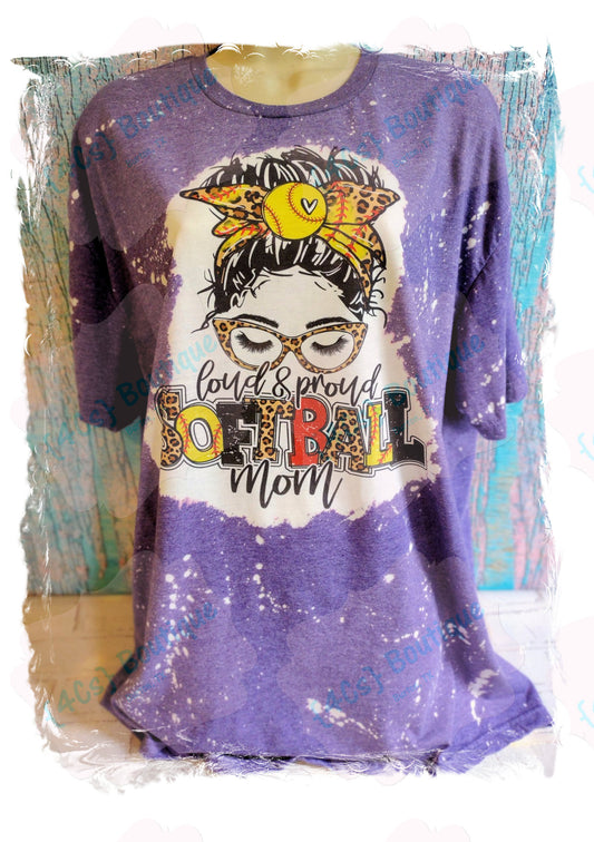 Loud & Proud Softball Mom Sublimation Shirt | Softball Collection | 4Cs Boutique