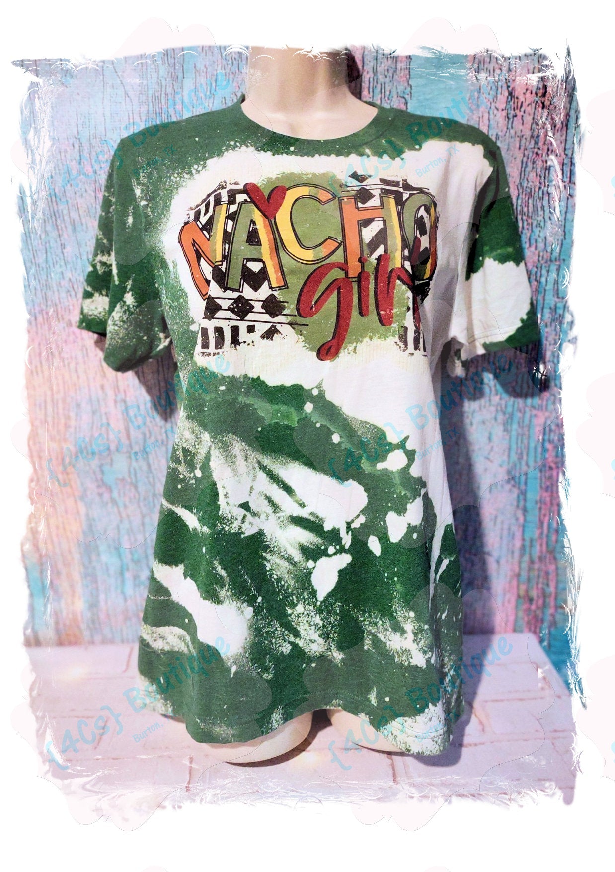 Size Medium Nacho Girl Green Shirt