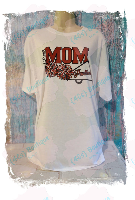 Panthers Cheer Mom Sublimation Shirt