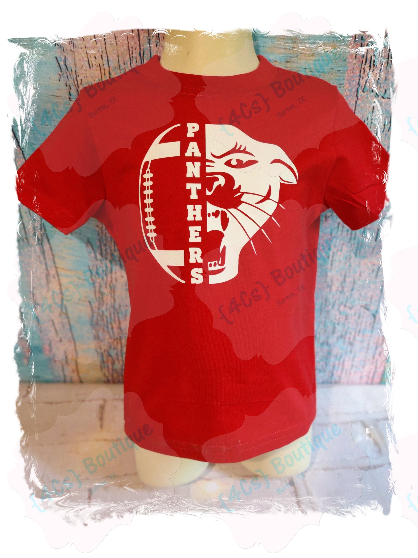 Size 18 Month Panthers Football Split Red Shirt