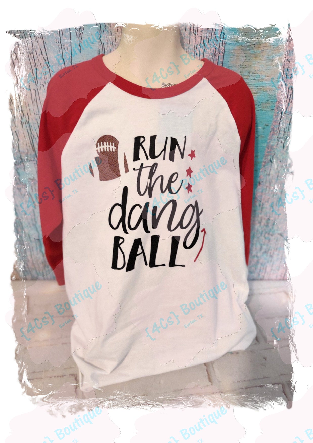 Youth Large (10/12) Run The Dang Ball Red/White Shirt