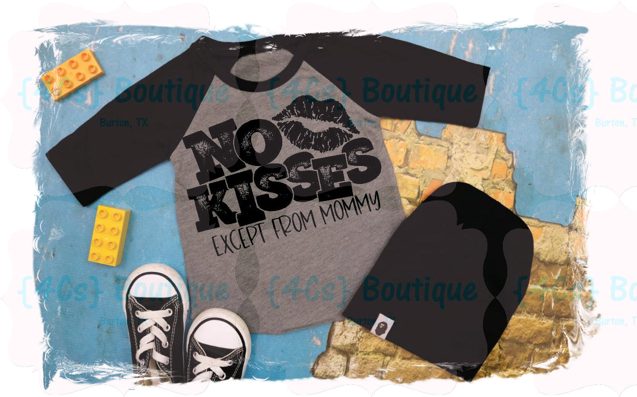 No Kisses Except From Mommy Kids Shirt