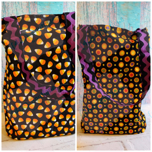Candy Corn Reversible Trick or Treat Bag