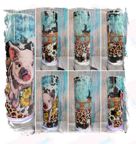 Western Pig 20 oz Skinny Tumbler