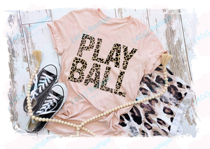 Play Ball Leopard Shirt