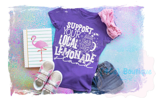 Support Your Local Lemonade Stand Kids Shirt