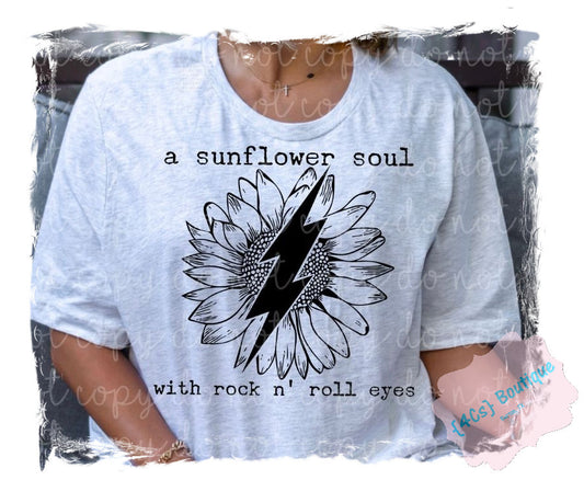 A Sunflower Soul With Rock N' Roll Eyes Shirt